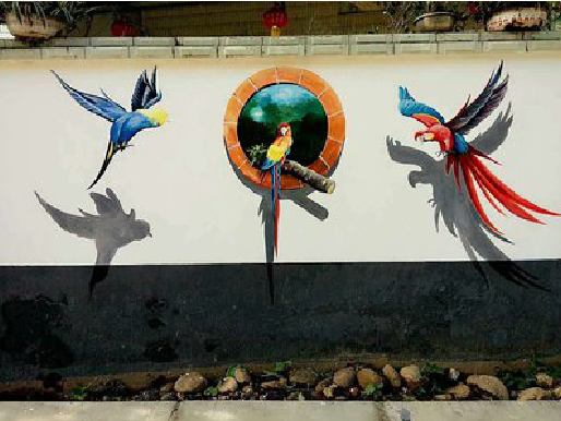 邻水视觉错位-3D墙绘设计