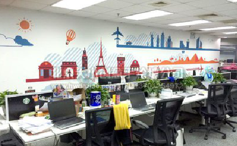 邻水教你设计办公室墙绘的方法。