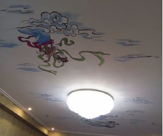 邻水如何快速绘制天花板上的手绘墙？