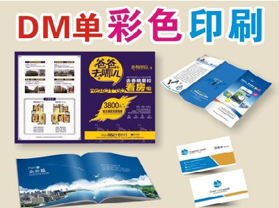 邻水单页印刷，色彩搭配简单。